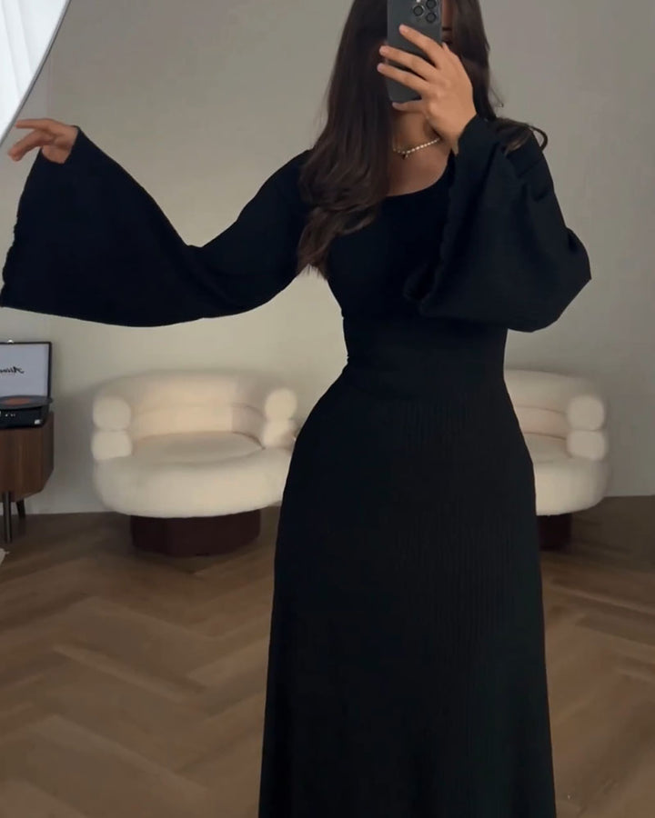 Robe ceinturée femme élégante à nouer