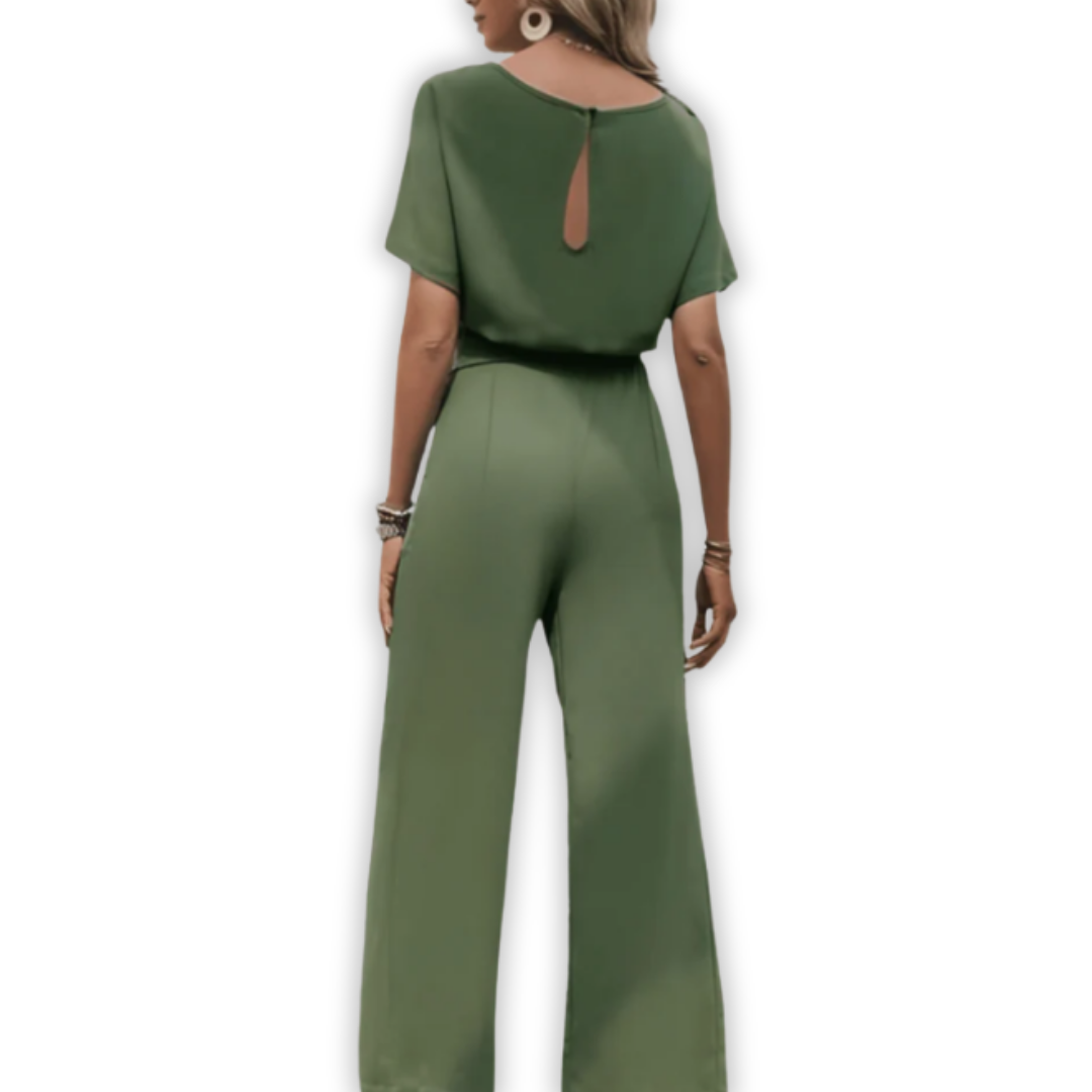 Combinaison élégante avec ceinture à nœud pour femme