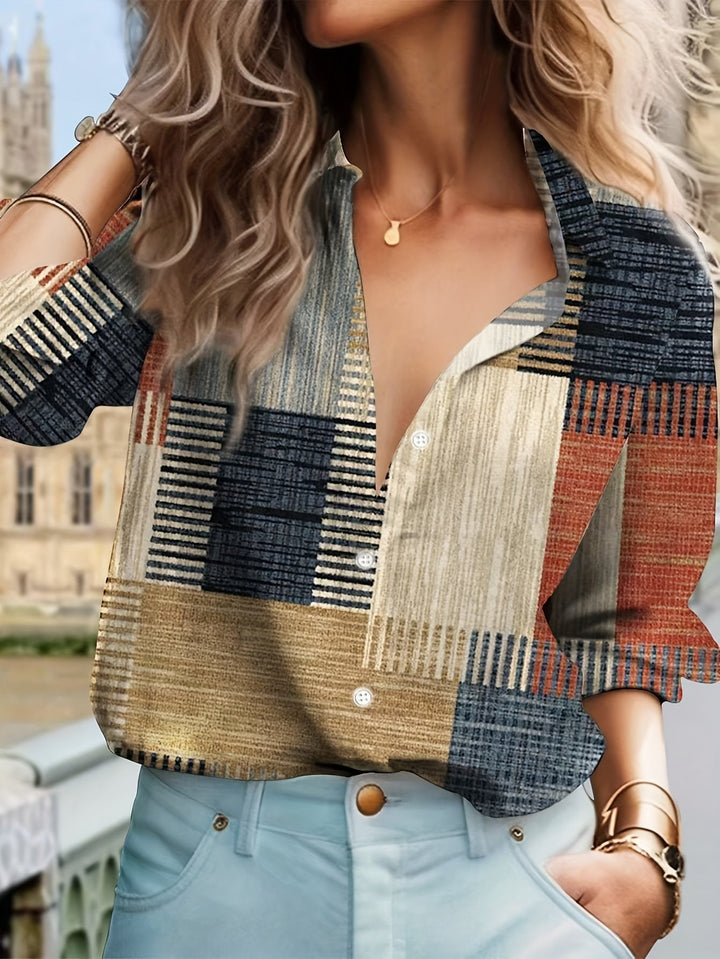 Blouse femme stylée à patchwork