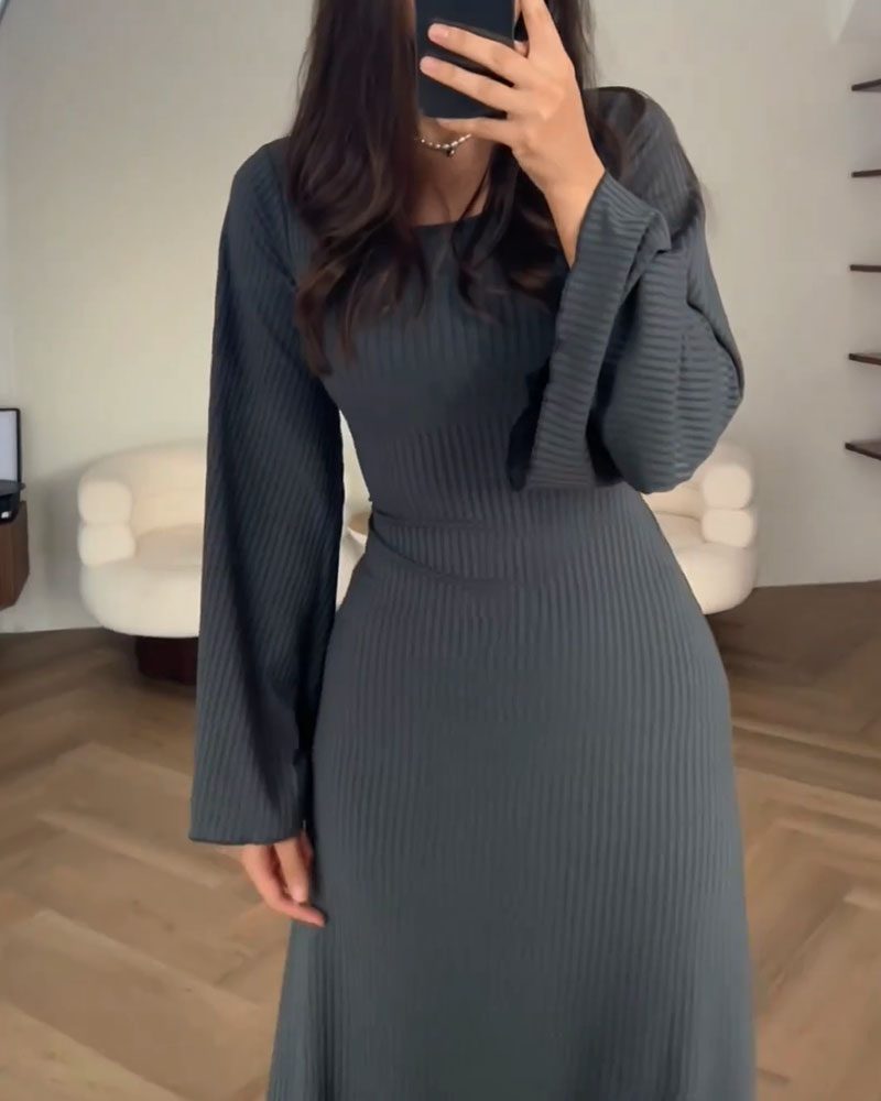 Robe ceinturée femme élégante à nouer