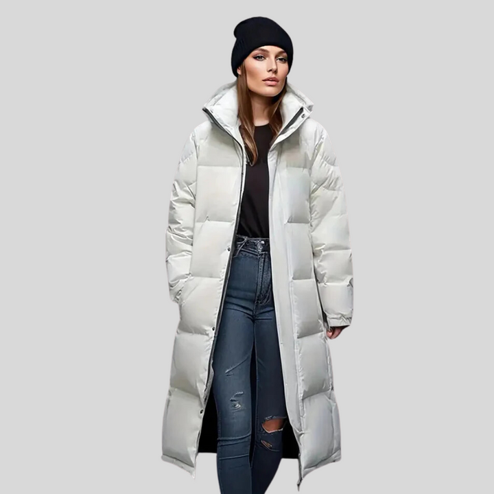 Doudoune longue à capuche femme