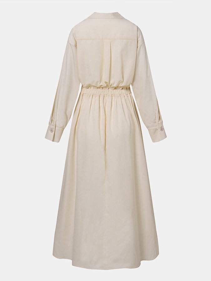 Robe chemise maxi oversize élégante pour femme