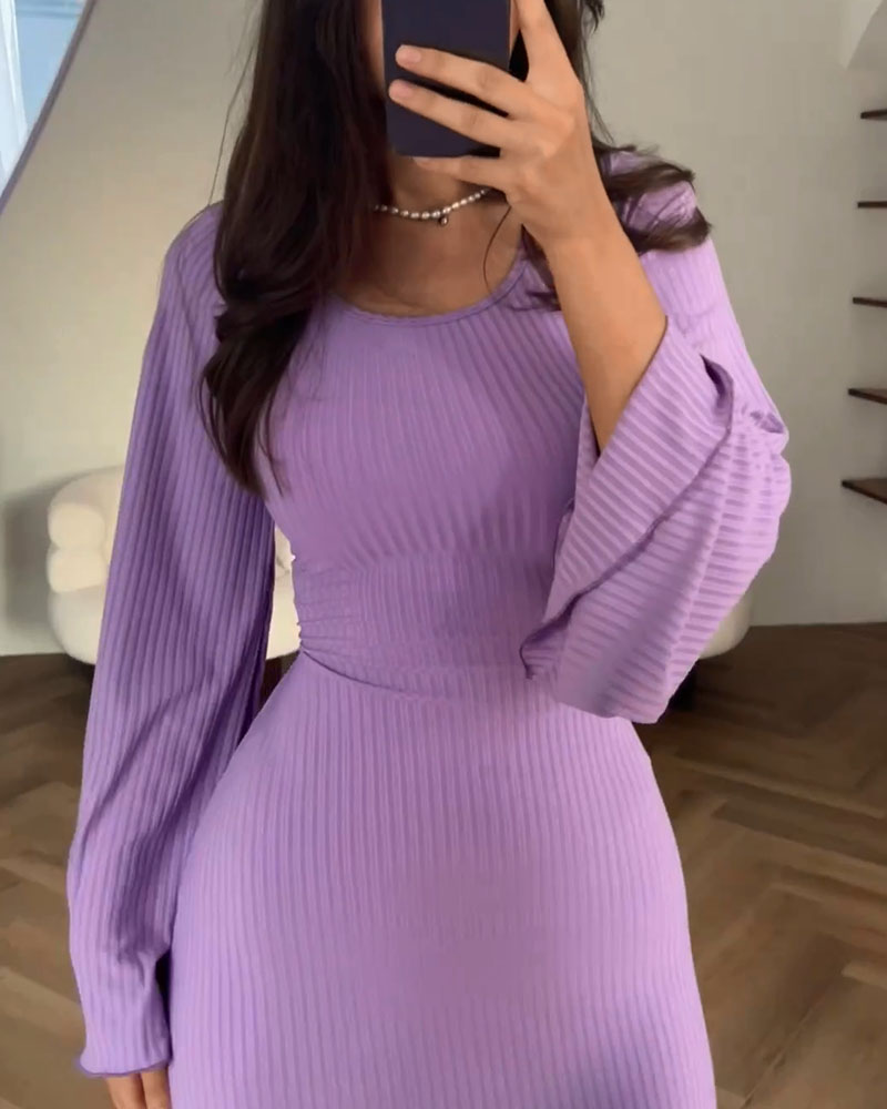 Robe ceinturée femme élégante à nouer