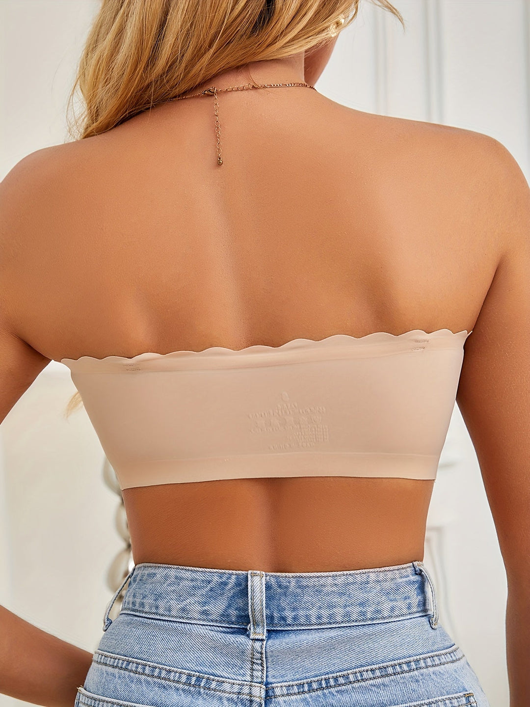 Soutien-gorge bandeau sans couture avec fermeture sur le devant