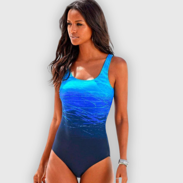 Maillot de bain femme une-pièce sport à séchage rapide dégradé