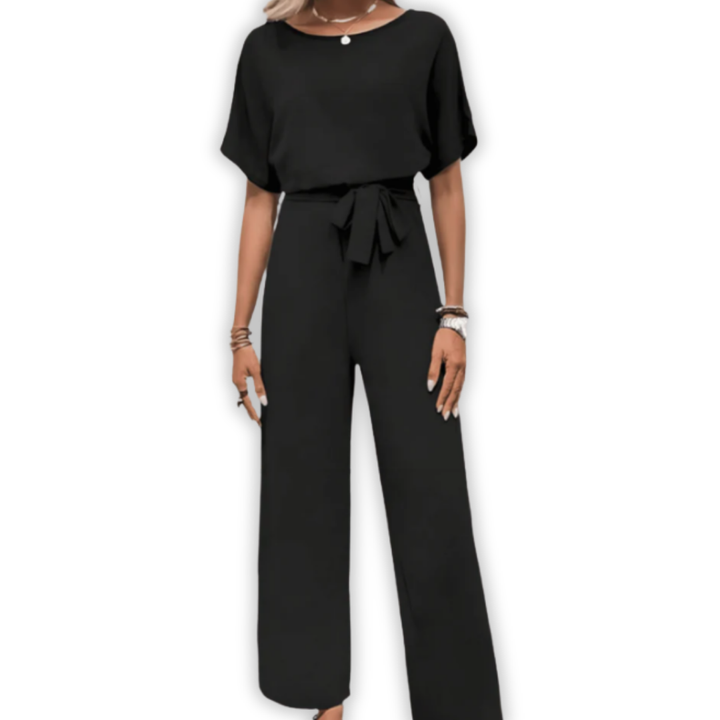 Combinaison élégante avec ceinture à nœud pour femme