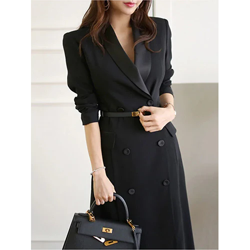 Robe blazer noire élégante pour femme