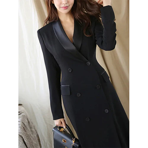 Robe blazer noire élégante pour femme