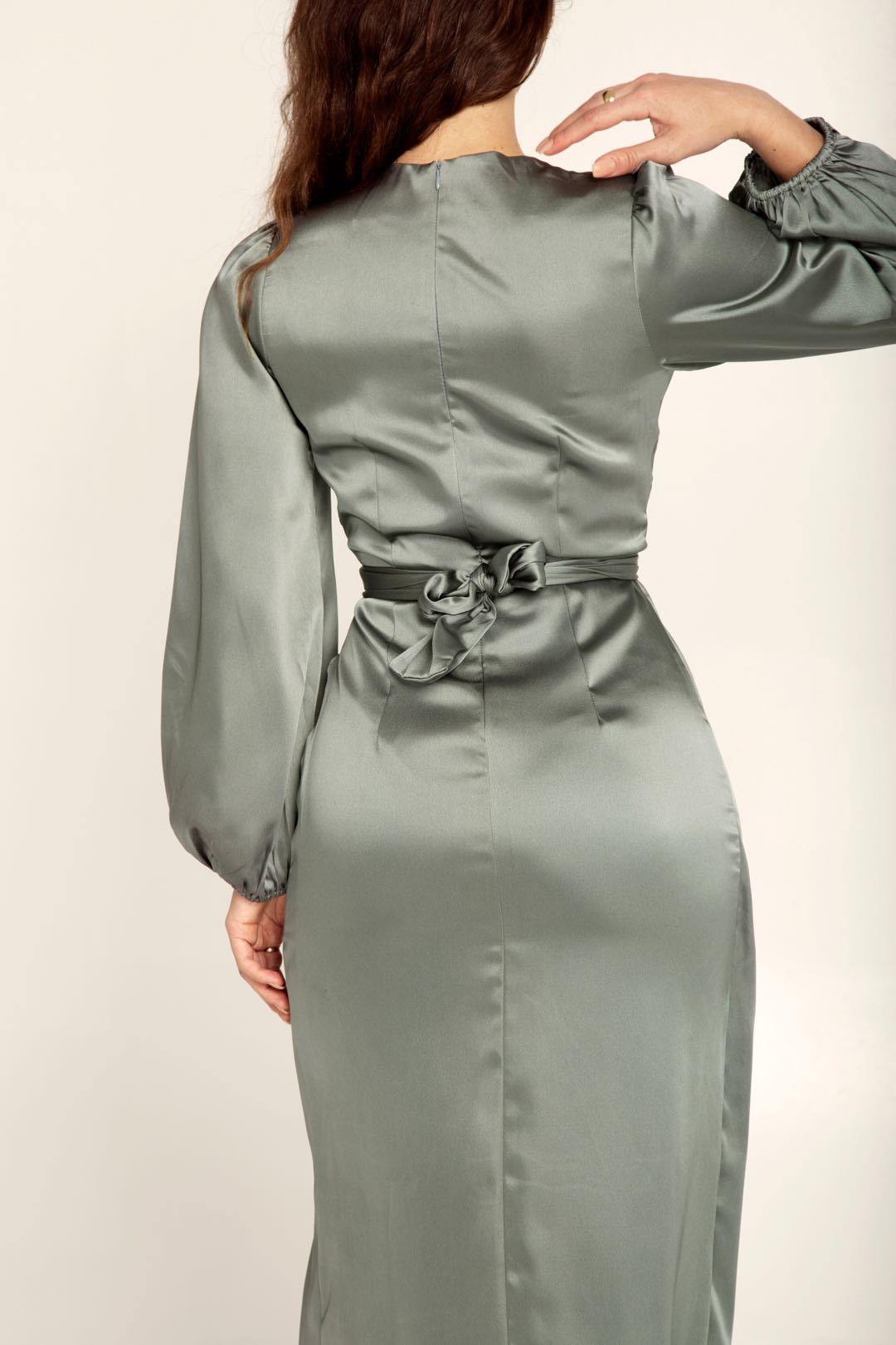 Robe Maxi Élégante à Manches Longues Femme