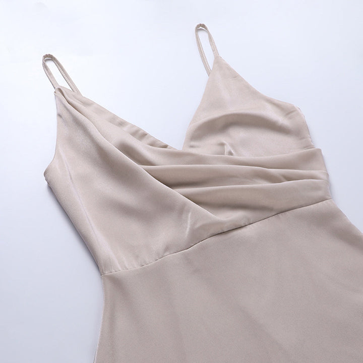 Robe maxi élégante avec fente pour femme