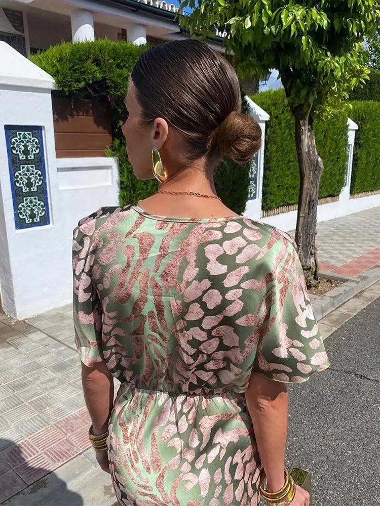 Robe maxi fleurie élégante pour femme