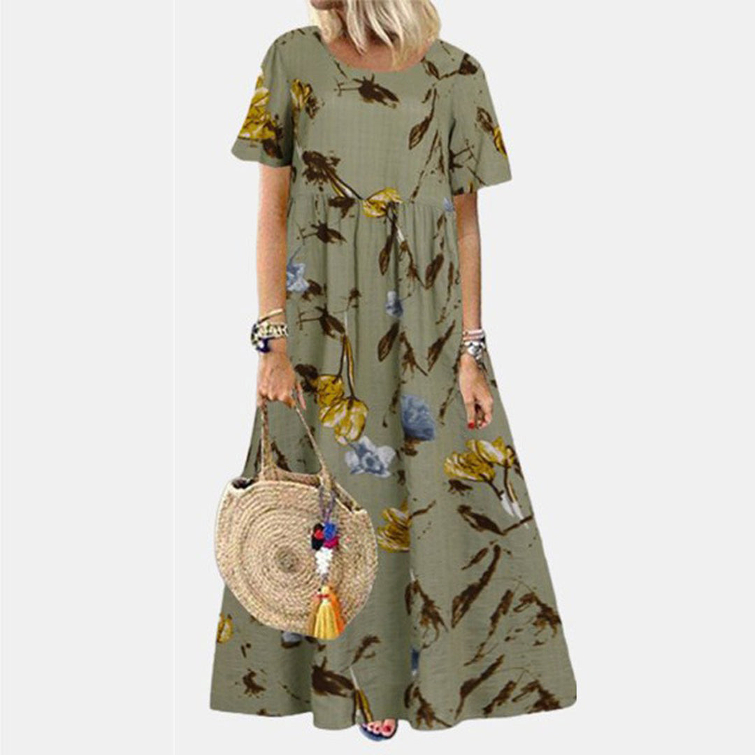 Robe Maxi à Imprimé Fleuri Femme