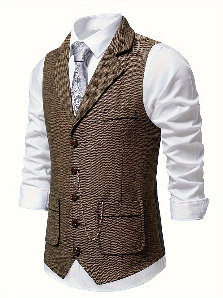 Gilet de costume formel classique pour homme