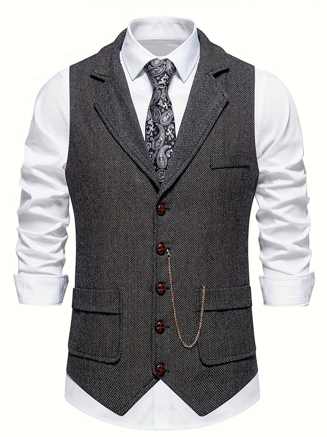 Gilet de costume formel classique pour homme