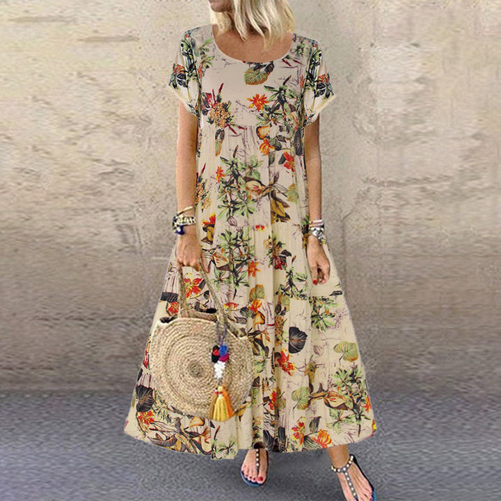 Robe Maxi à Imprimé Fleuri Femme