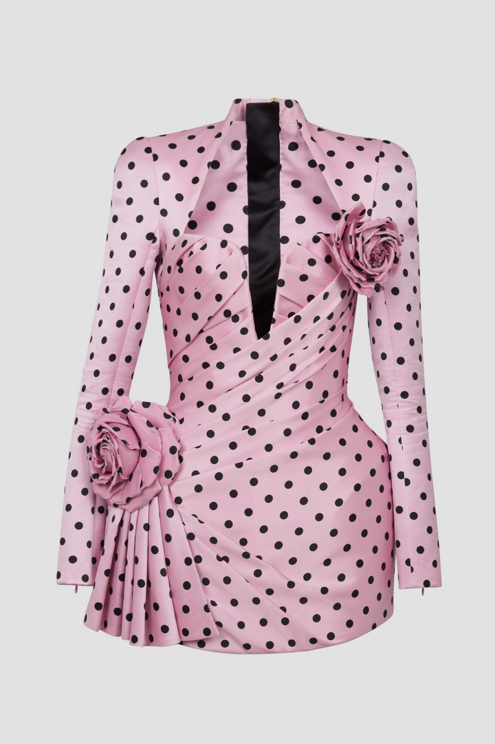 Robe courte femme tendance à pois