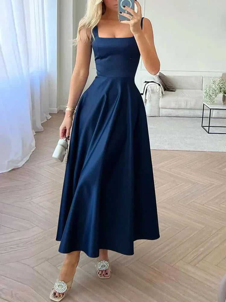 Robe longue sans manches femme élégante