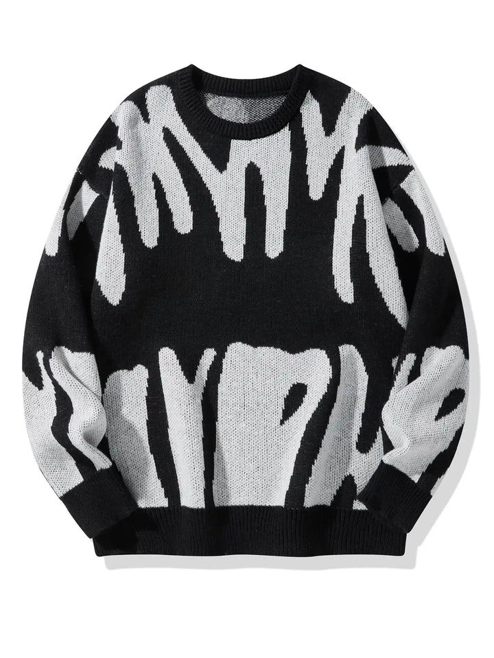 Pull à motifs décontracté pour homme