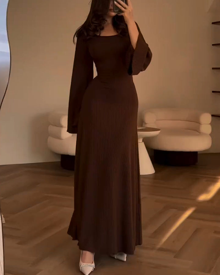 Robe ceinturée femme élégante à nouer