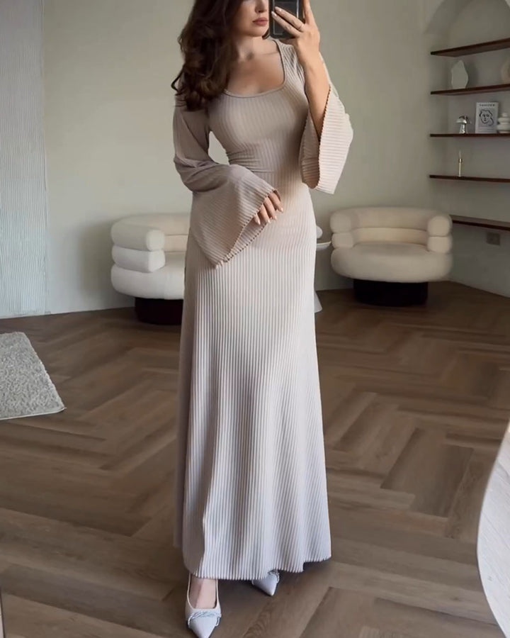 Robe ceinturée femme élégante à nouer