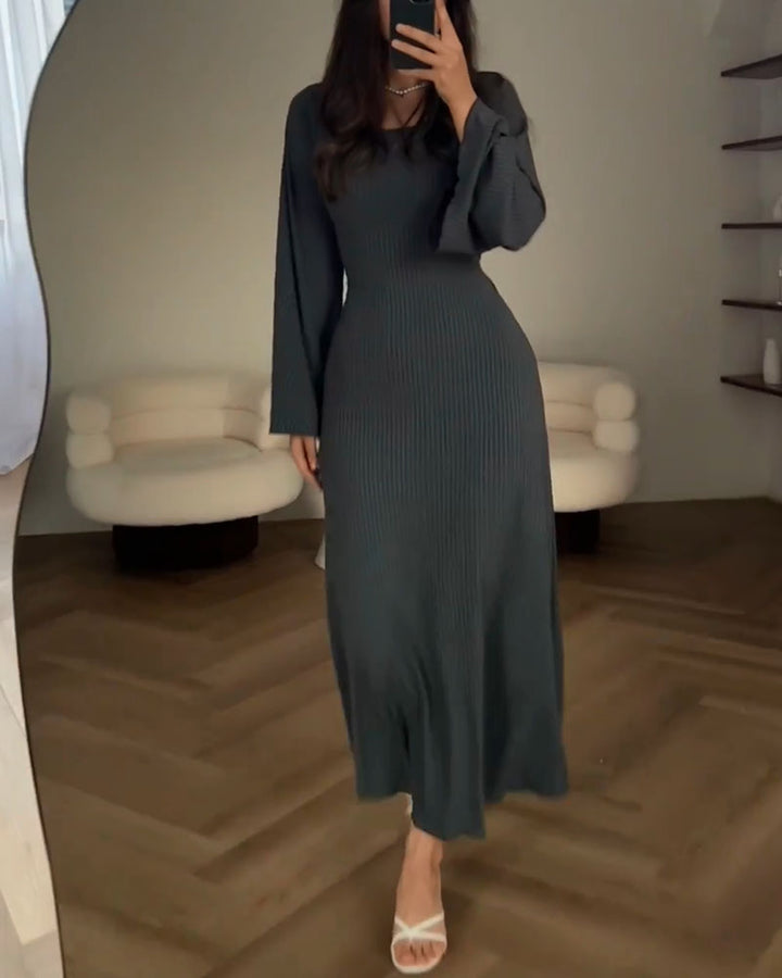 Robe ceinturée femme élégante à nouer