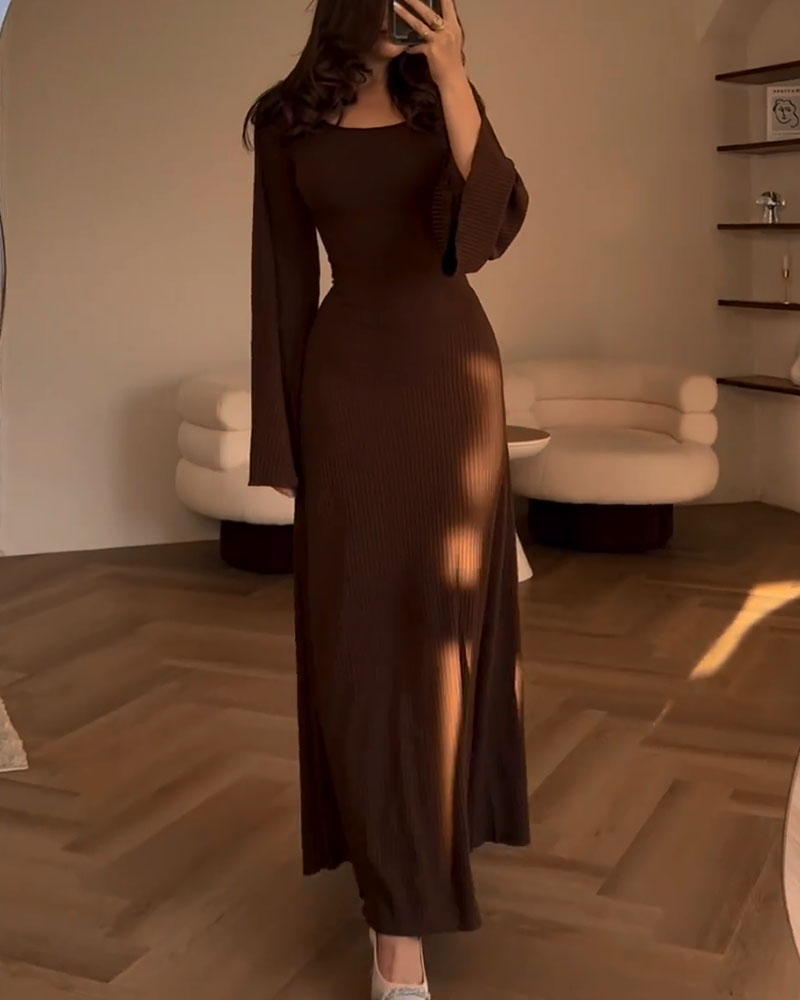 Robe ceinturée femme élégante à nouer