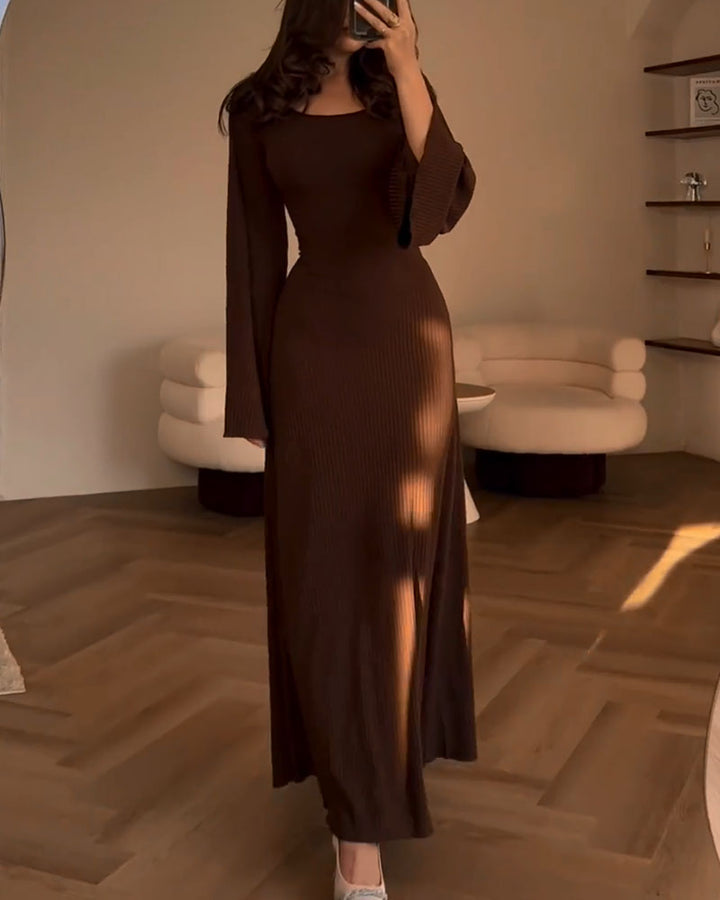 Robe ceinturée femme élégante à nouer