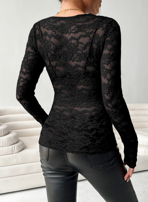 Top portefeuille femme élégant en dentelle