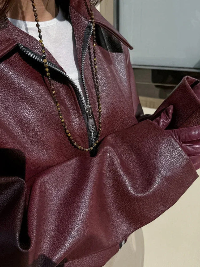 Veste rouge classique femme