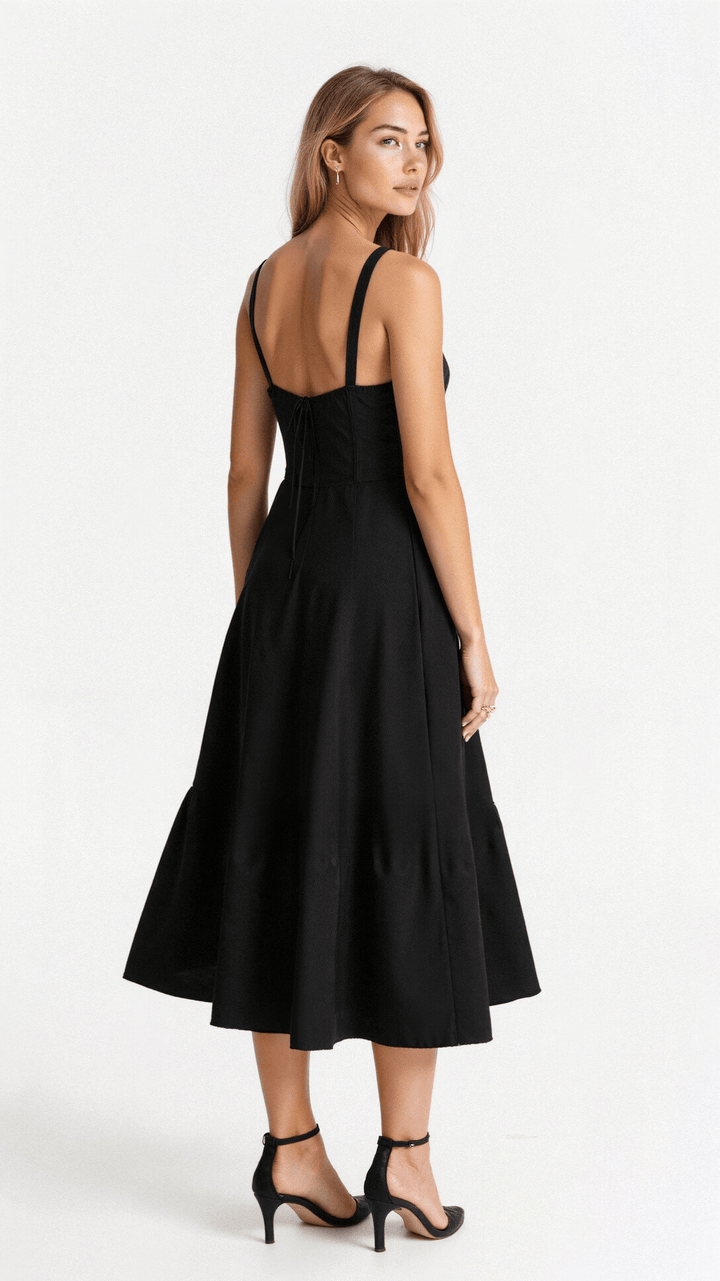 Robe midi d'été style corset pour femme