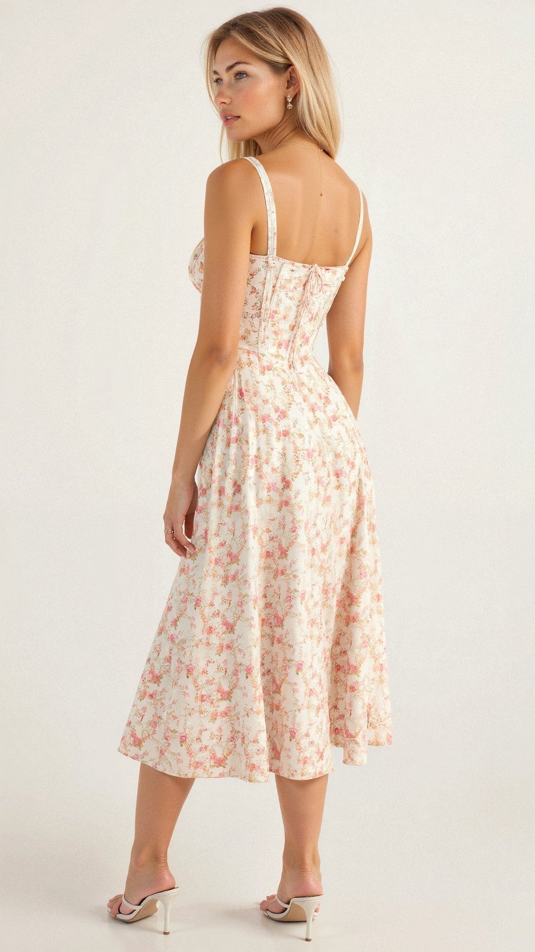 Robe midi d'été style corset pour femme