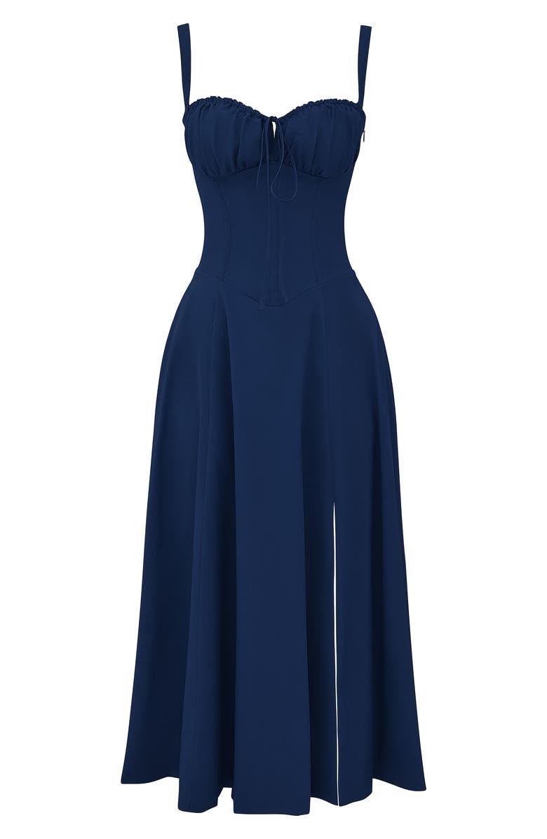 Robe midi d'été style corset pour femme