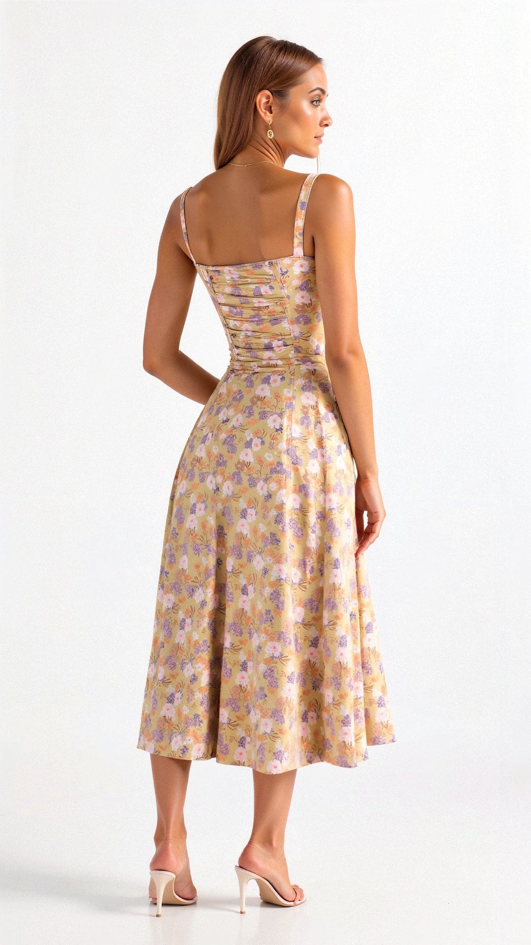 Robe midi d'été style corset pour femme