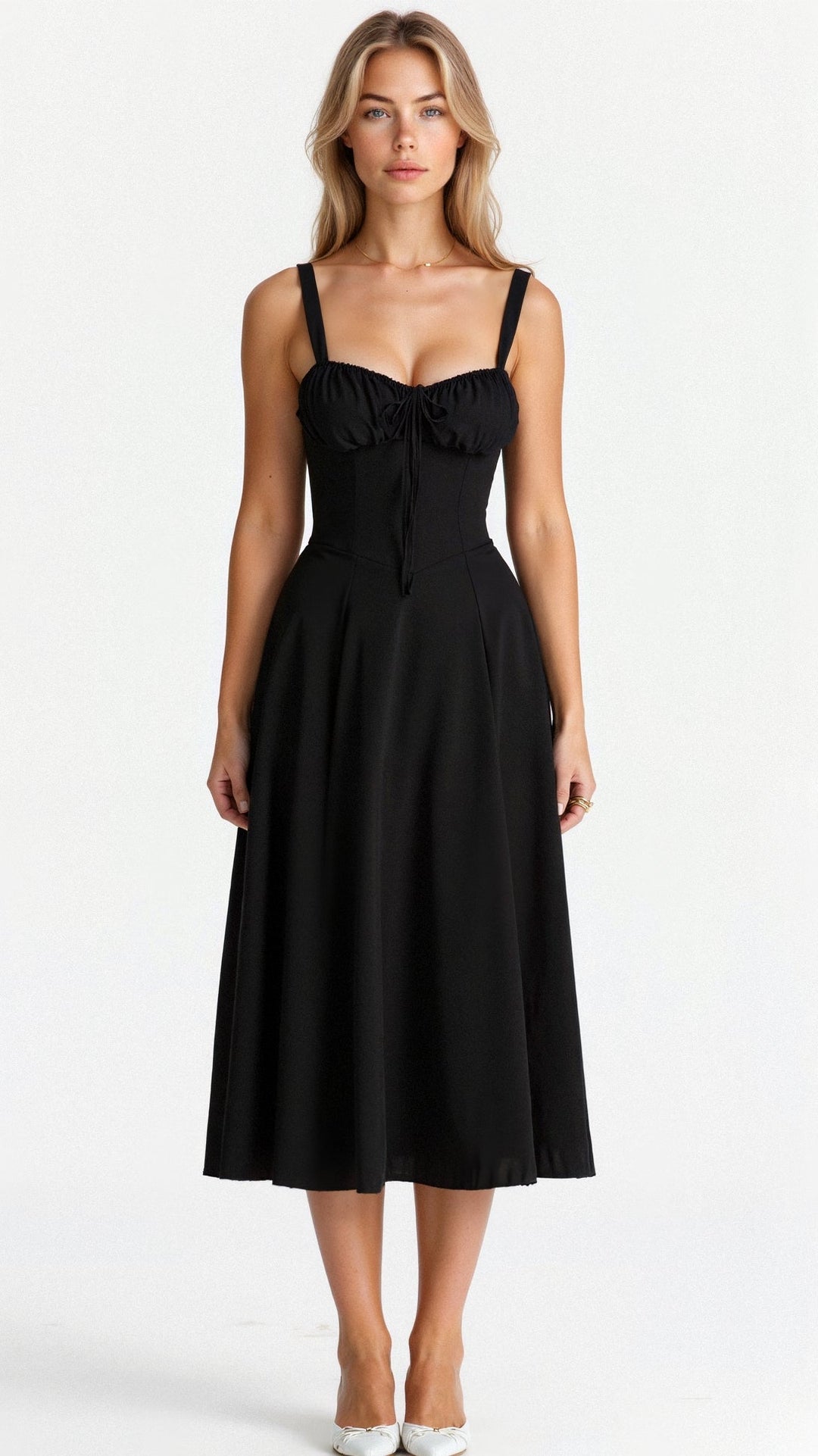 Robe midi d'été style corset pour femme