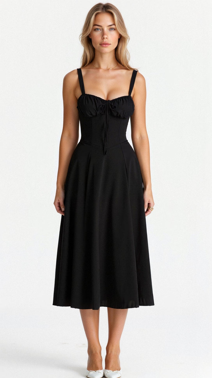 Robe midi d'été style corset pour femme