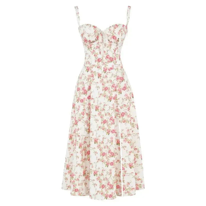 Robe midi d'été style corset pour femme