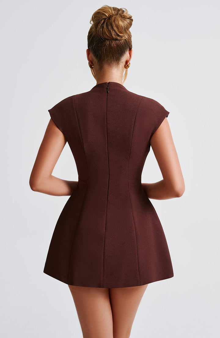 Robe courte à manches courtes femme