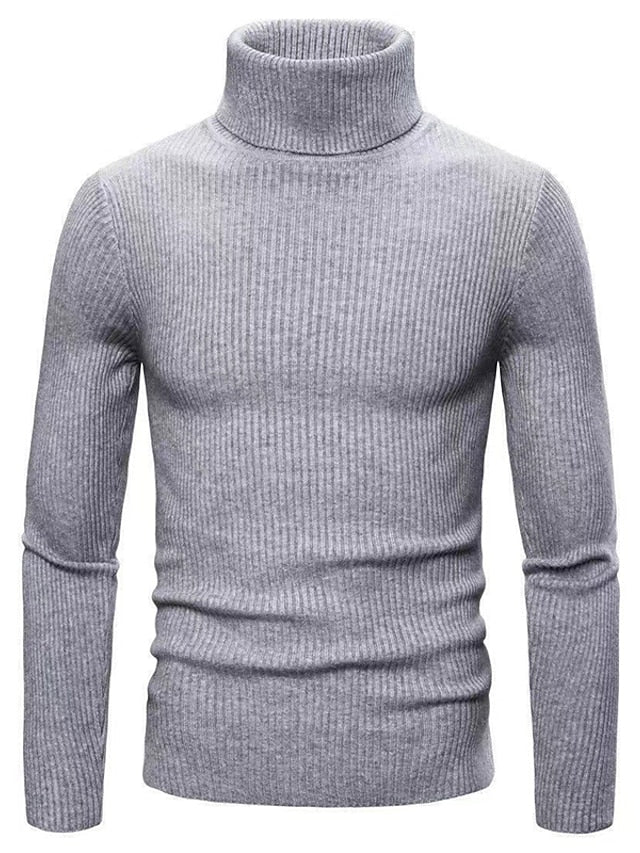 Pull à Col Roulé Homme Décontracté à Coupe Confortable