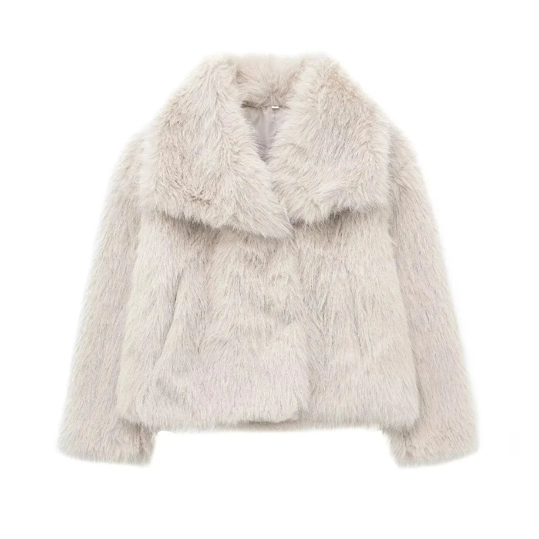 Veste imitation fourrure pour femme