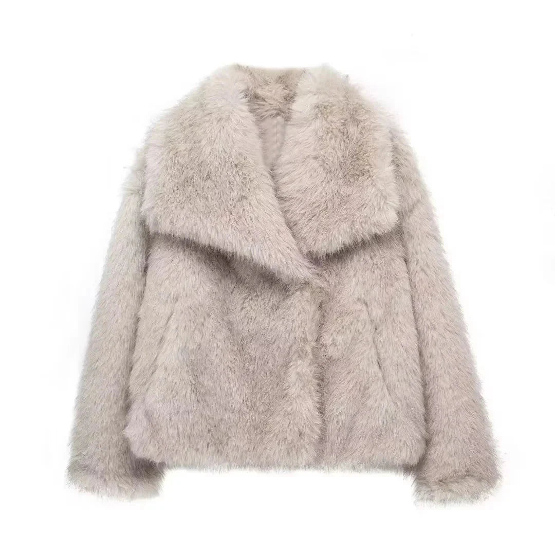 Veste imitation fourrure pour femme