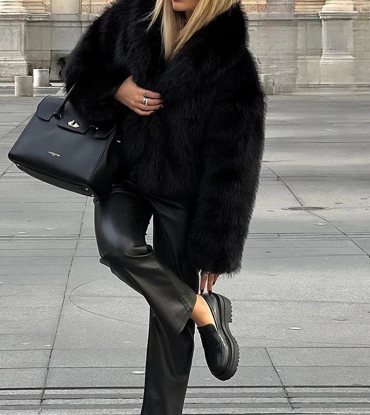 Veste imitation fourrure pour femme